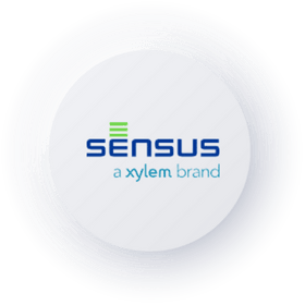 VertexOne Partner+ Logo, Sensus a Xylem Brand