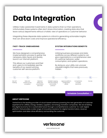 Data Integration within VXsmart, VertexOne