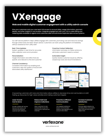 VXengage Customer Web Portal Brochure, VertexOne