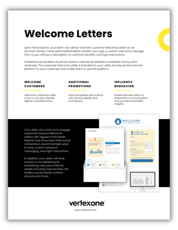 Welcome Letters within VXsmart, VertexOne