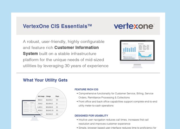 VertexOne CIS Essentials Brochure