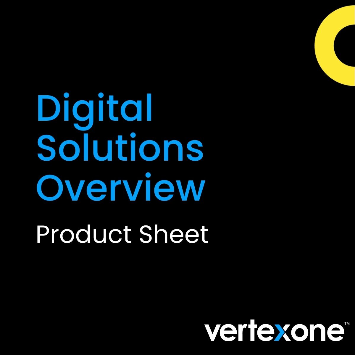 Digital Solutions Overview Product Sheet