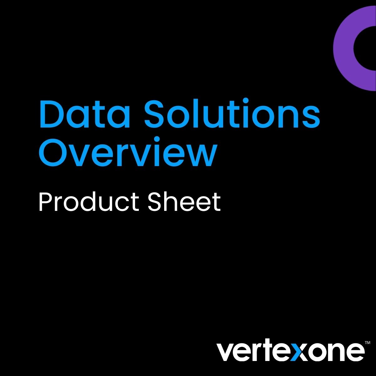 Data Solutions Overview Product Sheet