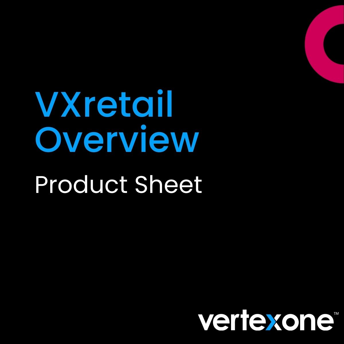 VXretail Overview Product Sheet