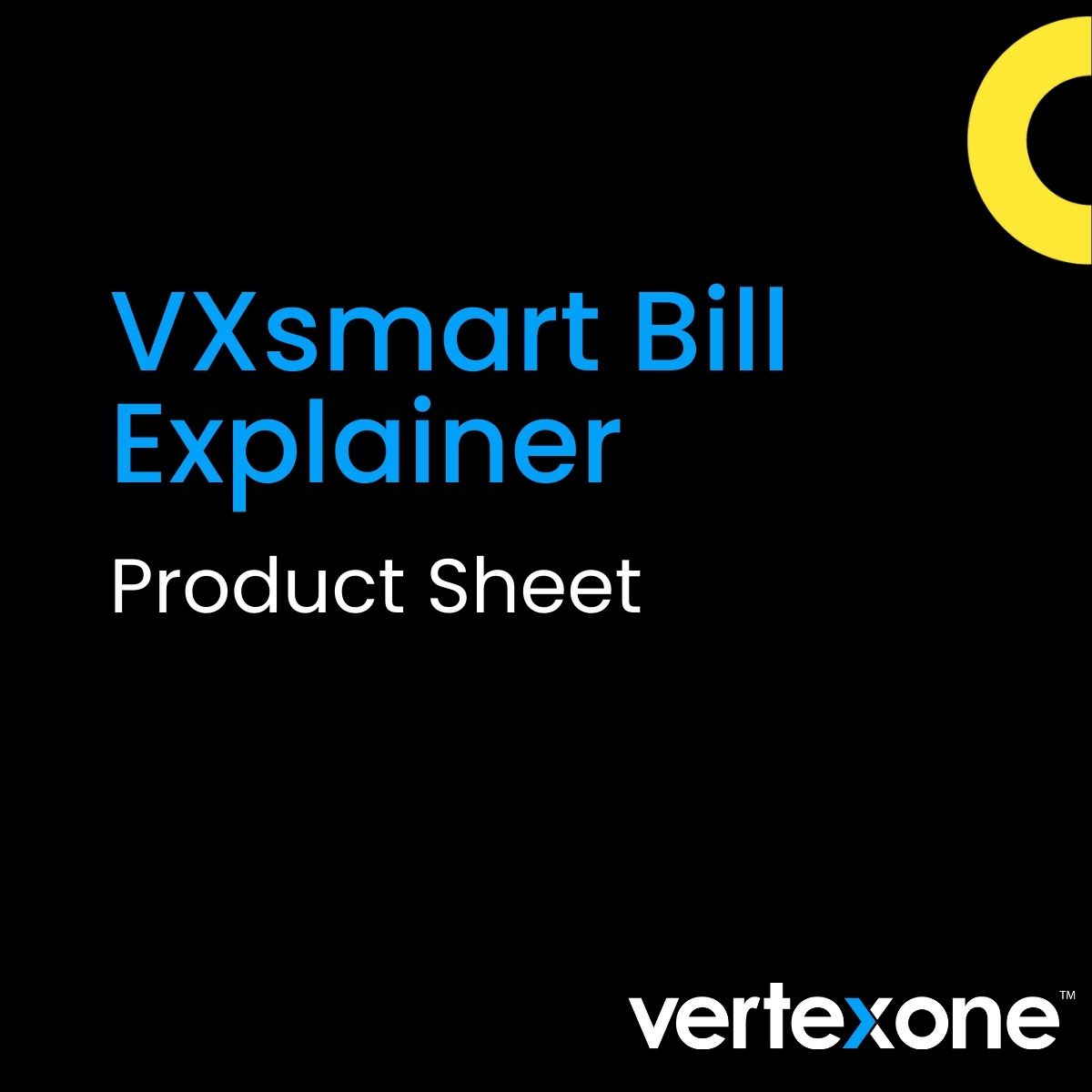 VXsmart Bill Explainer Product Sheet